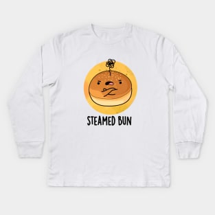 Steamed Bun Cute Food Pun Kids Long Sleeve T-Shirt